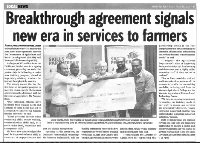 Breakthrough Agreement signals new era in services to farmers